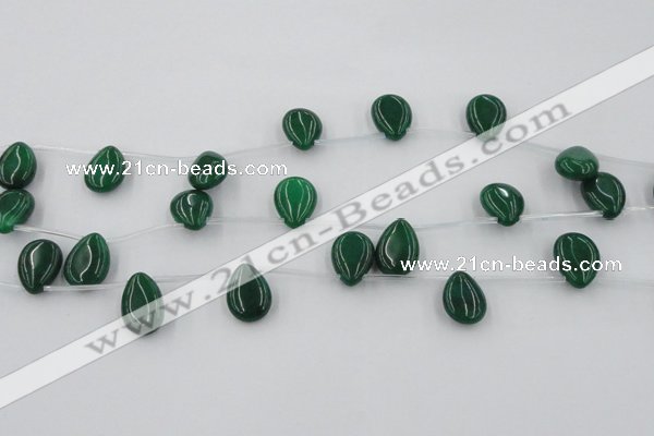 CCN2684 Top-drilled 13*18mm flat teardrop candy jade beads