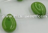 CCN2685 Top-drilled 13*18mm flat teardrop candy jade beads