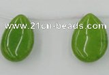 CCN2702 Top-drilled 18*25mm flat teardrop candy jade beads