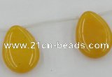 CCN2704 Top-drilled 18*25mm flat teardrop candy jade beads