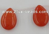 CCN2705 Top-drilled 18*25mm flat teardrop candy jade beads