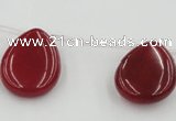 CCN2707 Top-drilled 18*25mm flat teardrop candy jade beads