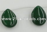 CCN2709 Top-drilled 18*25mm flat teardrop candy jade beads