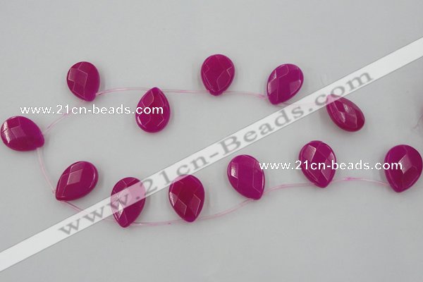 CCN2716 Top-drilled 18*25mm briolette candy jade beads wholesale