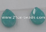 CCN2722 Top-drilled 18*25mm briolette candy jade beads wholesale