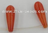 CCN2733 Top-drilled 10*30mm teardrop candy jade beads wholesale