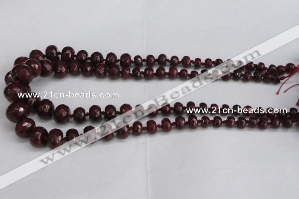 CCN2755 15.5 inches 5*8mm - 12*16mm faceted rondelle candy jade beads