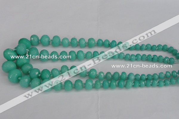 CCN2757 15.5 inches 5*8mm - 12*16mm faceted rondelle candy jade beads