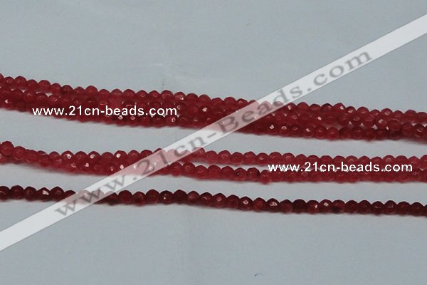 CCN2812 15.5 inches 3mm tiny faceted round candy jade beads