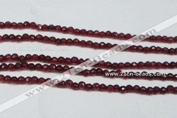 CCN2813 15.5 inches 3mm tiny faceted round candy jade beads