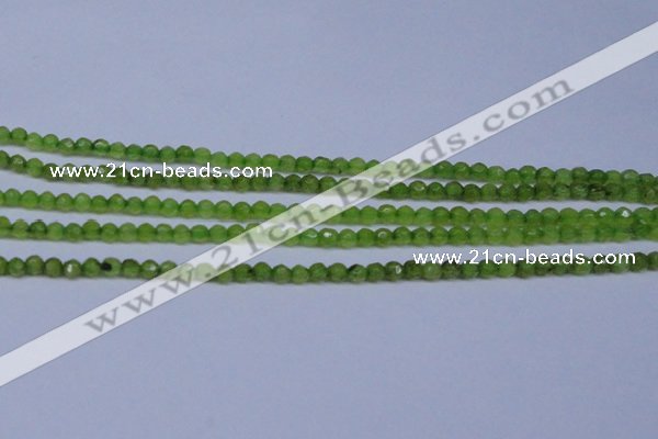 CCN2817 15.5 inches 3mm tiny faceted round candy jade beads