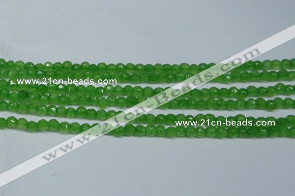 CCN2818 15.5 inches 3mm tiny faceted round candy jade beads