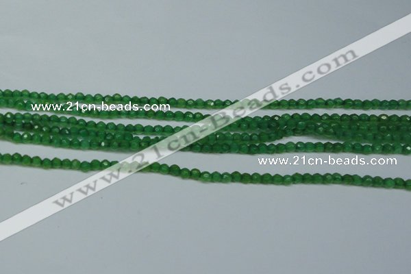 CCN2819 15.5 inches 3mm tiny faceted round candy jade beads