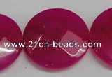 CCN283 15.5 inches 30mm faceted coin candy jade beads wholesale