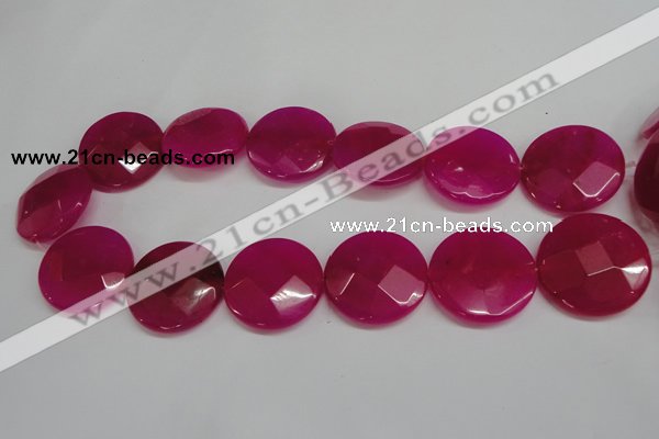 CCN283 15.5 inches 30mm faceted coin candy jade beads wholesale