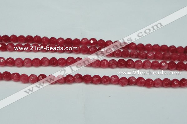 CCN2831 15.5 inches 5mm faceted round candy jade beads