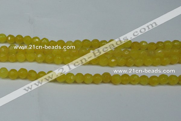 CCN2833 15.5 inches 5mm faceted round candy jade beads