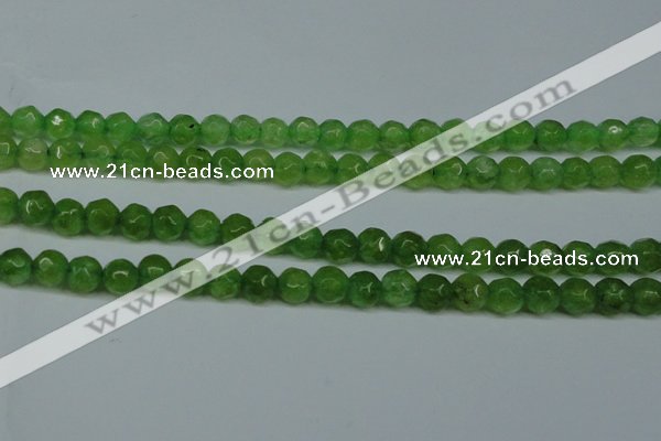 CCN2834 15.5 inches 5mm faceted round candy jade beads