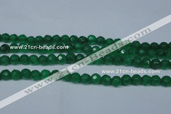 CCN2835 15.5 inches 5mm faceted round candy jade beads