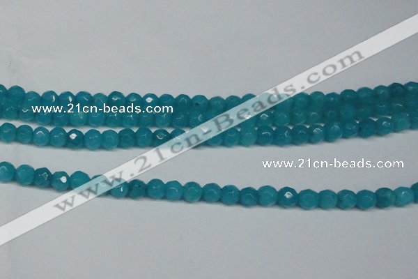 CCN2836 15.5 inches 5mm faceted round candy jade beads