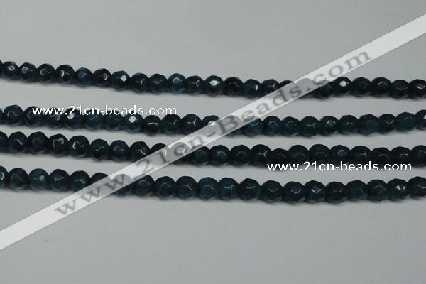 CCN2837 15.5 inches 5mm faceted round candy jade beads