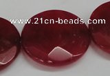 CCN284 15.5 inches 30mm faceted coin candy jade beads wholesale