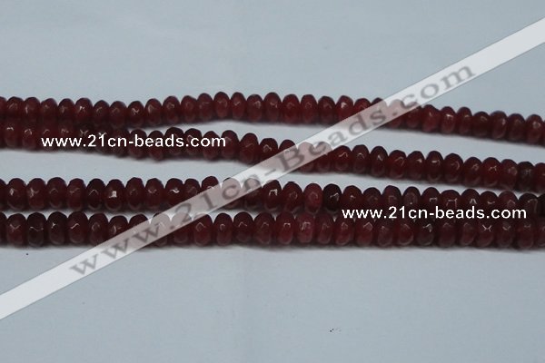 CCN2850 15.5 inches 2*4mm faceted rondelle candy jade beads