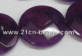 CCN286 15.5 inches 30mm faceted coin candy jade beads wholesale