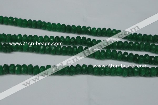 CCN2864 15.5 inches 4*6mm faceted rondelle candy jade beads