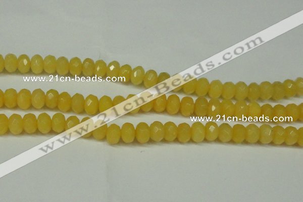 CCN2873 15.5 inches 5*8mm faceted rondelle candy jade beads