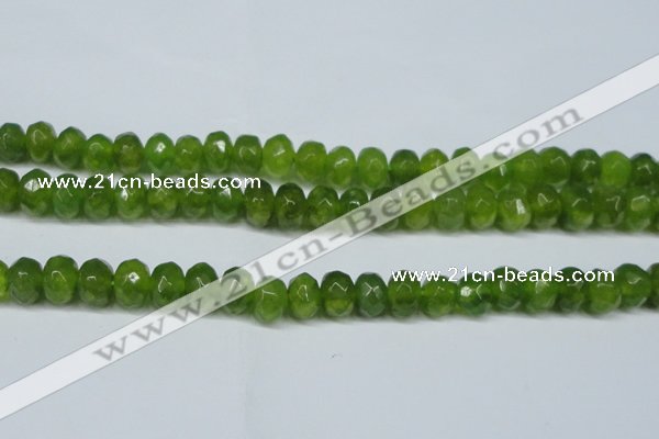 CCN2874 15.5 inches 5*8mm faceted rondelle candy jade beads