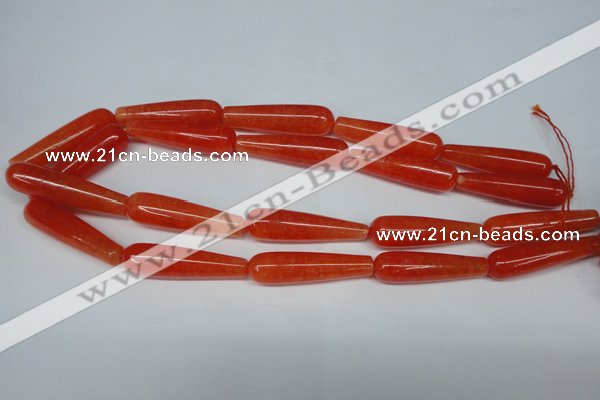 CCN2880 15.5 inches 10*40mm teardrop candy jade beads