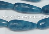 CCN2887 15.5 inches 10*30mm faceted teardrop candy jade beads