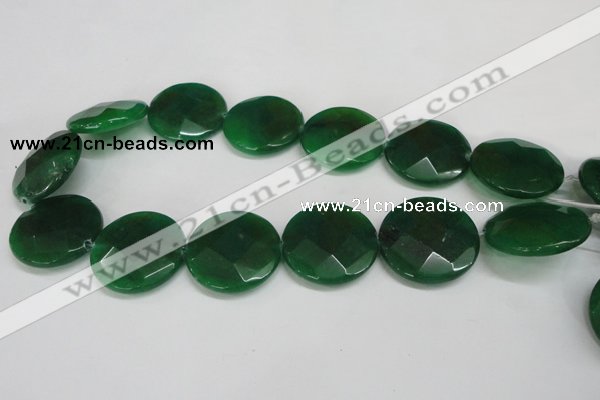 CCN289 15.5 inches 30mm faceted coin candy jade beads wholesale