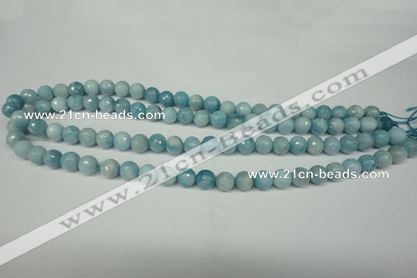 CCN2932 15.5 inches 8mm faceted round candy jade beads