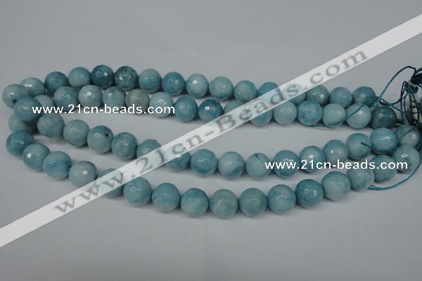 CCN2934 15.5 inches 12mm faceted round candy jade beads wholesale