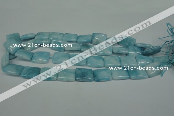 CCN2941 15.5 inches 15*20mm rectangle candy jade beads wholesale