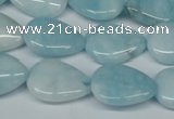 CCN2945 15.5 inches 13*18mm flat teardrop candy jade beads