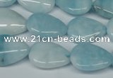 CCN2946 15.5 inches 15*20mm flat teardrop candy jade beads