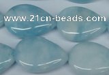 CCN2947 15.5 inches 18*25mm flat teardrop candy jade beads