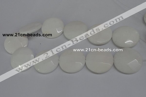 CCN300 15.5 inches 35mm faceted coin candy jade beads wholesale