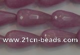 CCN3000 15.5 inches 9*22mm faceted teardrop candy jade beads