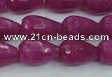 CCN3001 15.5 inches 10*15mm faceted teardrop candy jade beads