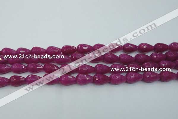 CCN3001 15.5 inches 10*15mm faceted teardrop candy jade beads