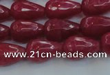 CCN3002 15.5 inches 10*15mm faceted teardrop candy jade beads