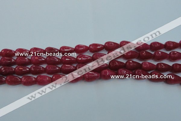 CCN3002 15.5 inches 10*15mm faceted teardrop candy jade beads