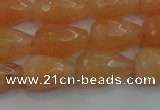 CCN3005 15.5 inches 10*15mm faceted teardrop candy jade beads