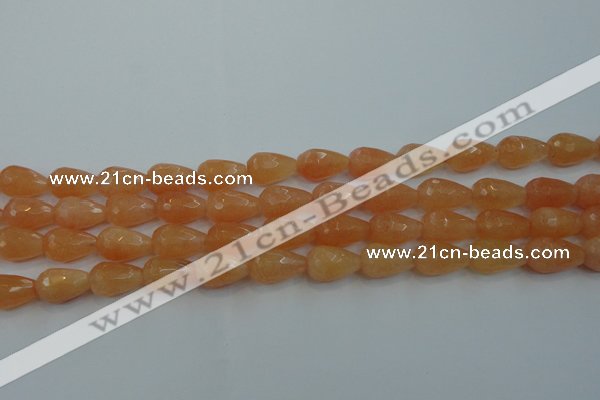 CCN3005 15.5 inches 10*15mm faceted teardrop candy jade beads