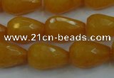CCN3006 15.5 inches 10*15mm faceted teardrop candy jade beads