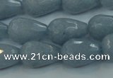 CCN3007 15.5 inches 10*15mm faceted teardrop candy jade beads